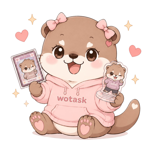 wotaskのマスコット、カワウソ